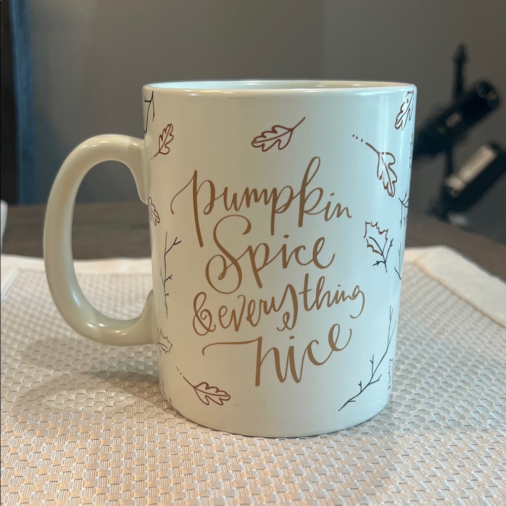 Primitives by Kathy Pumpkin Spice Ceramic Mug - Cream